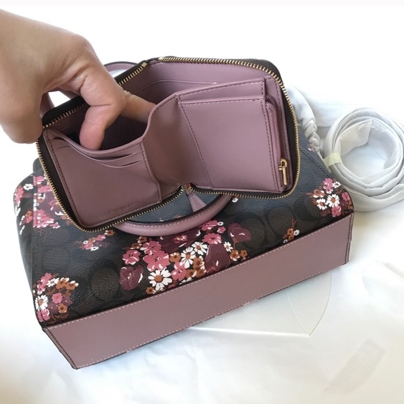 💦🌸coach satchel set🌸crossbody & wallet/brown - Picture 2 of 8